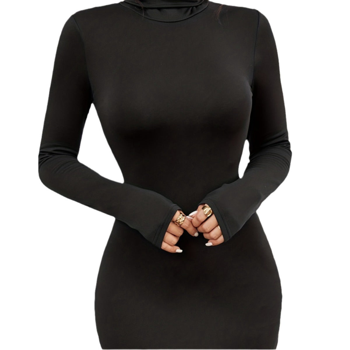 Black Turtleneck Dress